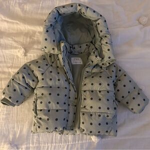 Zara Polka Dot Kids Puffer Jacket